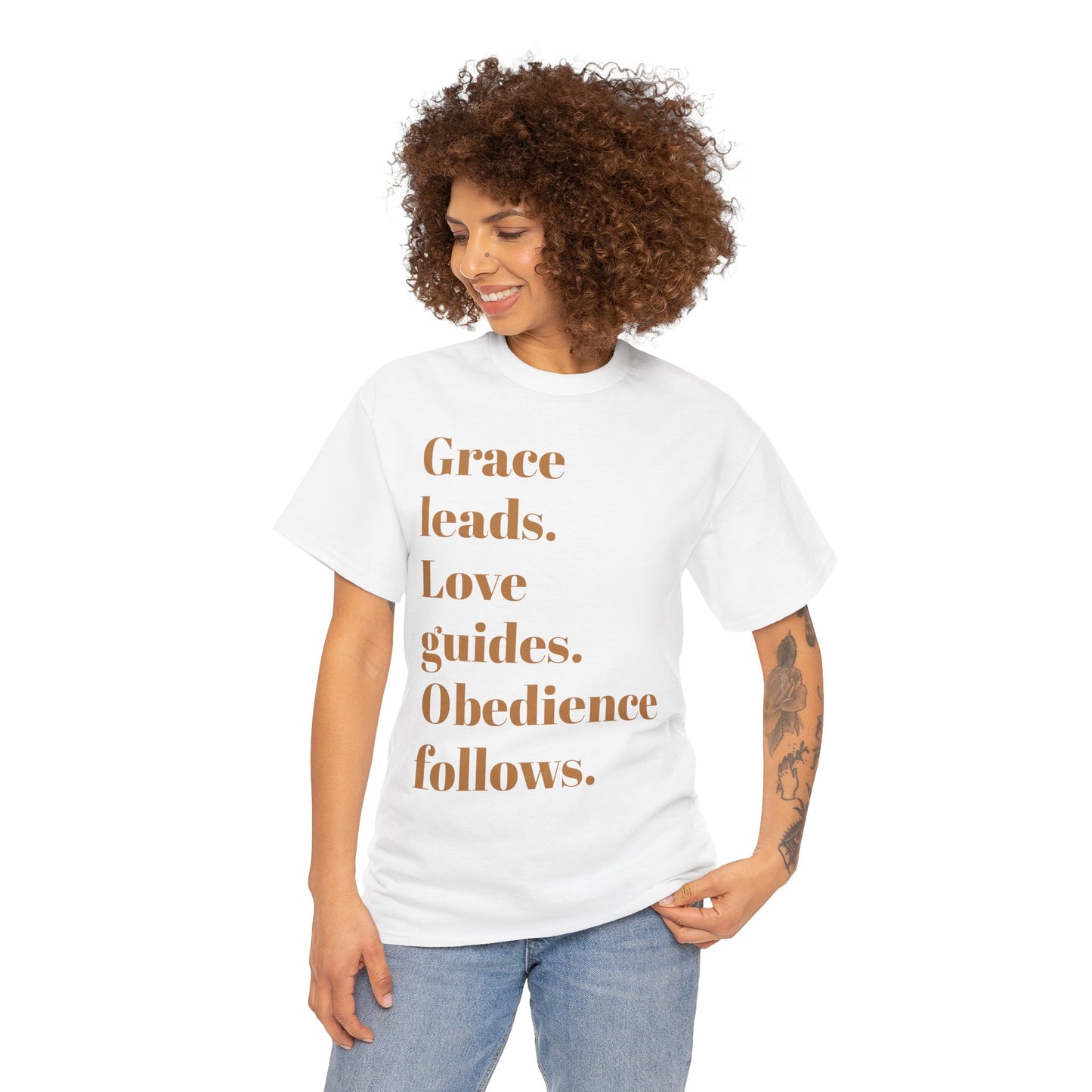 Grace. Love. Obedience. Unisex Faith T-Shirt